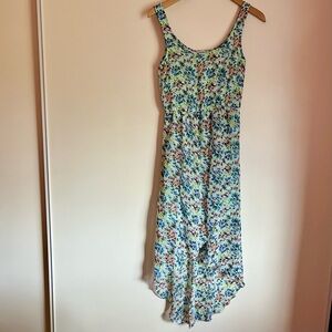 Charlotte Russe Floral Asymmetrical Hem Dress XS Cottagecore Spring Fairy Picnic